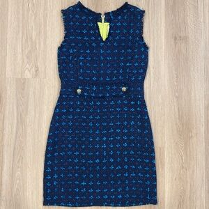 Sail to Sable Navy Blue Tweed Dress
